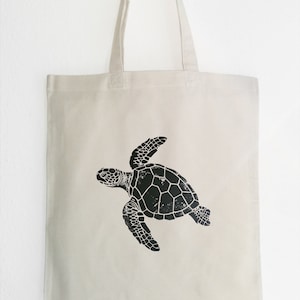 Jutebeutel Meeresschildkröte, Jutetasche Schildkröte Illustration, tot bag sea Turtle, Sea, minimalist
