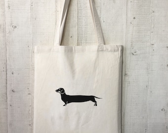 Dackel Jutebeutel, Hund Jutebag, Dackel Totebag,  Dog Pet Geschenk-Idee