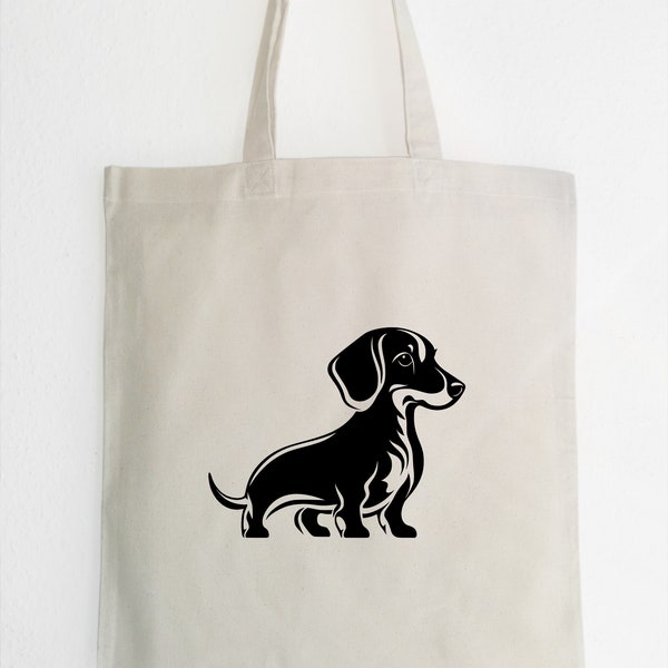 Dachshund Jute Bag, Dachshund Dog Jute Bag, Dachshund Tote Bag, Dachshund Dog Pet Gift Idea