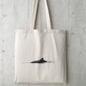Freizeittasche, Stofftasche Baumwolle, Jutebeutel, bemalte whales, whale, Sea, minimalist