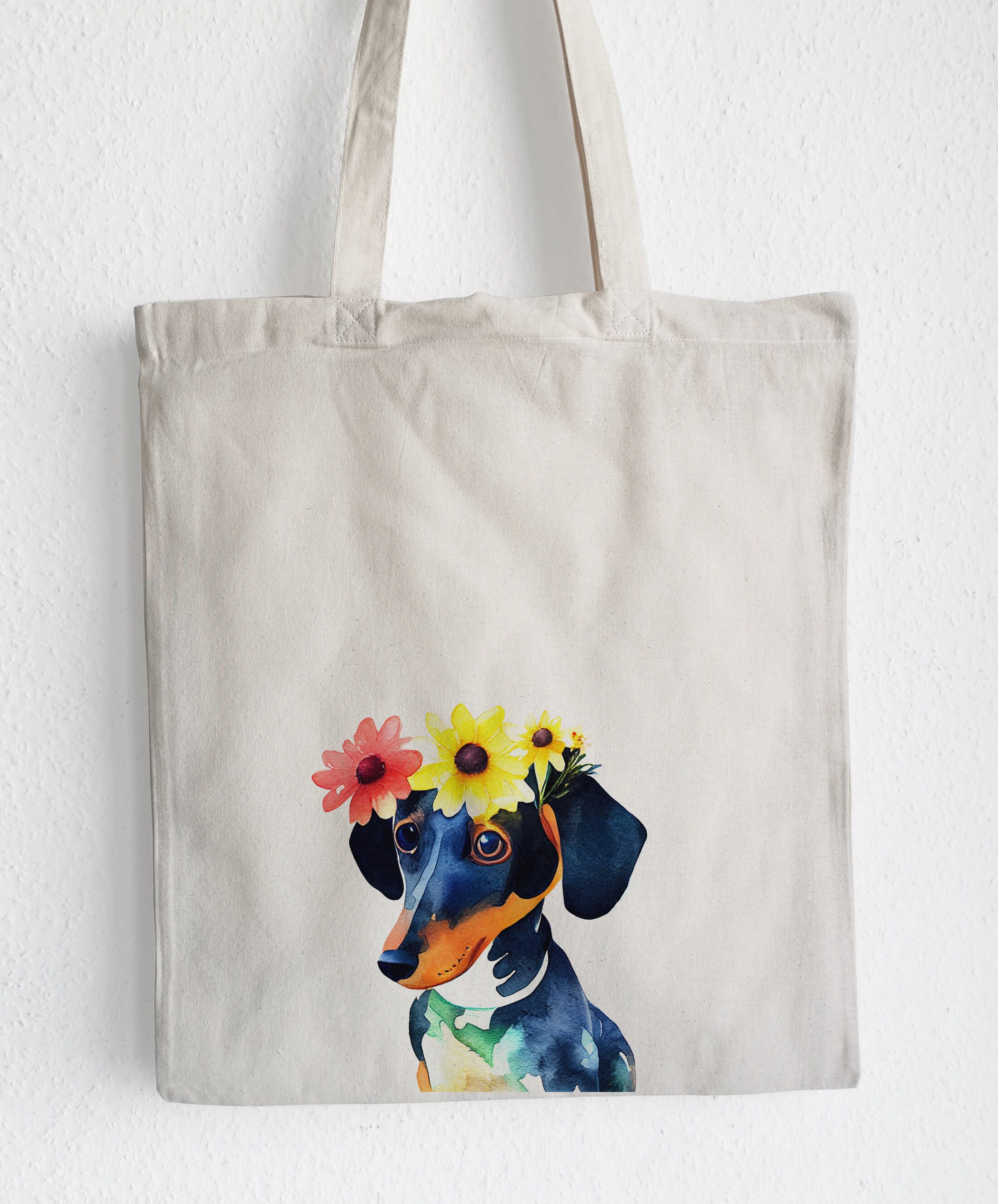 Einkaufstasche Mit Dackel-Motiv – 45x42 Cm, Aus Polyester, Faltbar & Umweltfreundlich