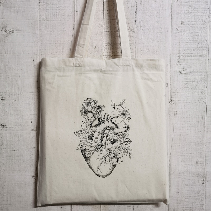 Anatomy Cells Pattern Print Leather Tote Bag main image 1
