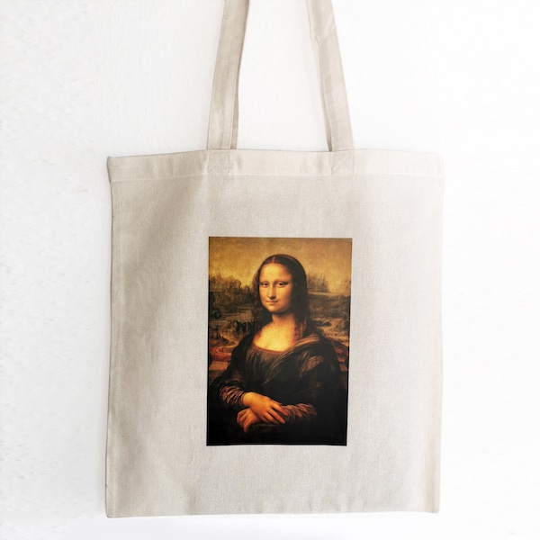 Leonardo Da Vinci, Jutebeutel, Jutebag, Totebag,  Kunst Tasche, Mona Lisa, Monday Lisa