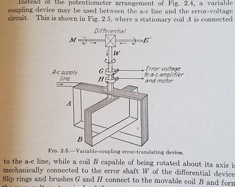 1940s Servomechanism Fundamentals McGraw-Hill Electrical Engineering engineer vintage textbook decor Science old book photo prop book