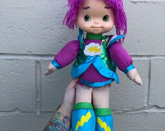 Hallmark Rainbow Brite Friend Stormy 16/" Doll Plush Toy Purple Yarn Hair Retired