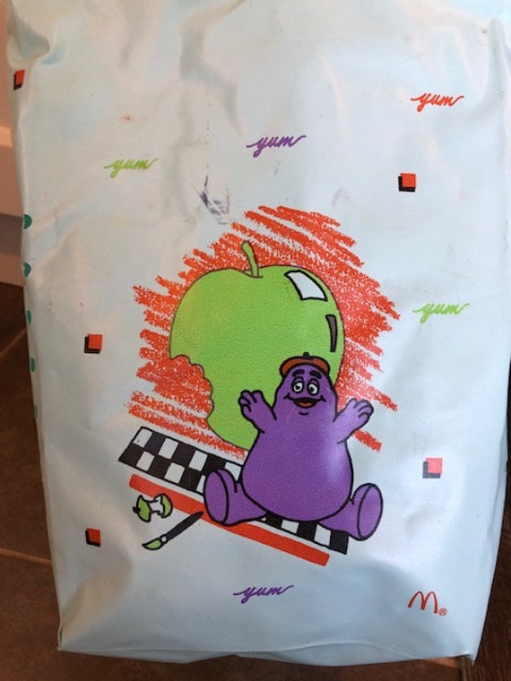 19 Mcdonalds Grimace Vinyl Lunch Bag Etsy