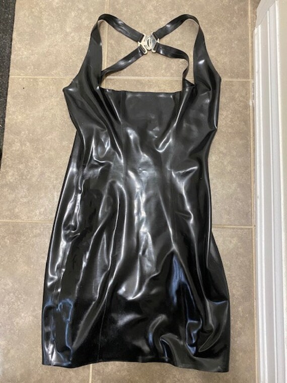 Black Latex Little Black Dress Sexy Dress Size Sma
