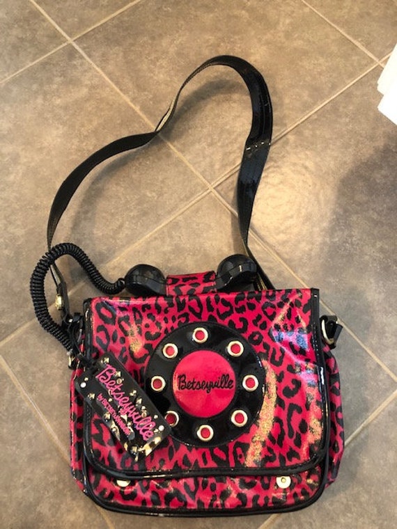 Betsey Johnson Pink Leopard Telephone Purse