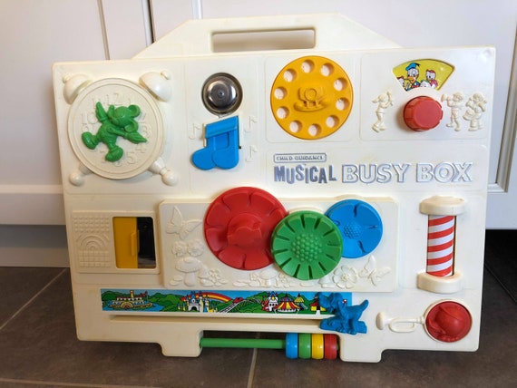 Vintage 1977 Disney Musical Busy Box Activity Center Crib Toy Etsy