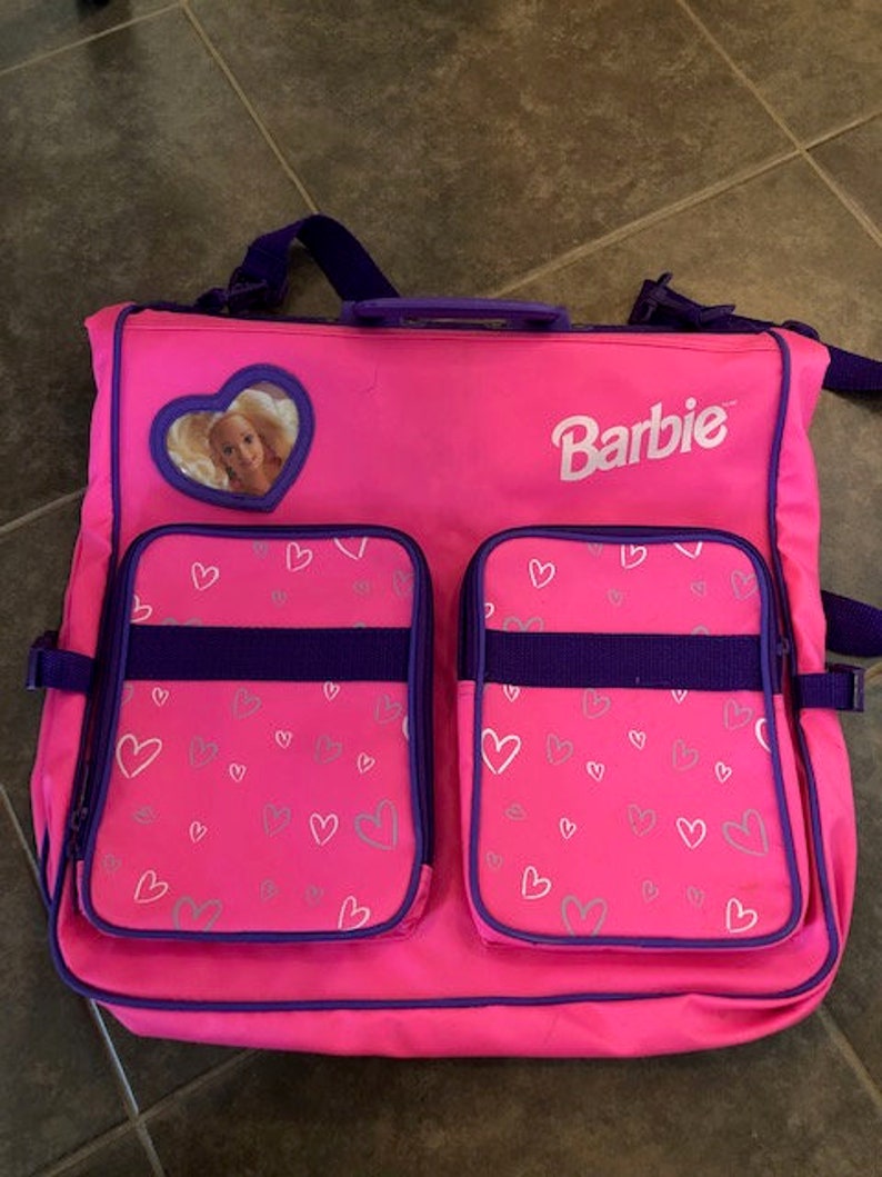 1995 Mattel Vintage Barbie Luggage Bag Messenger Backpack Etsy