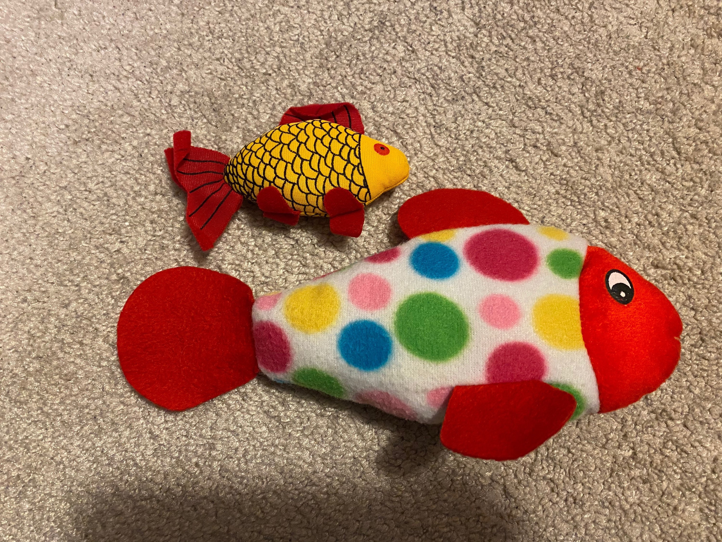 Rainbow fish and goldfish plush toys Etsy