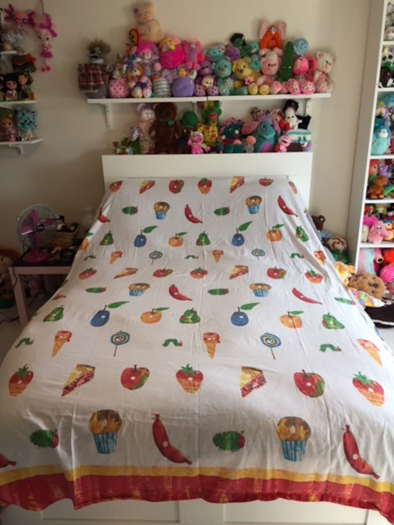 Eric Carle The Very Hungry Caterpillar Twin Size Flat Sheet Etsy