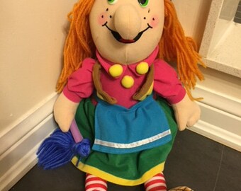 Vintage Baba Yaga Plush Doll Russian