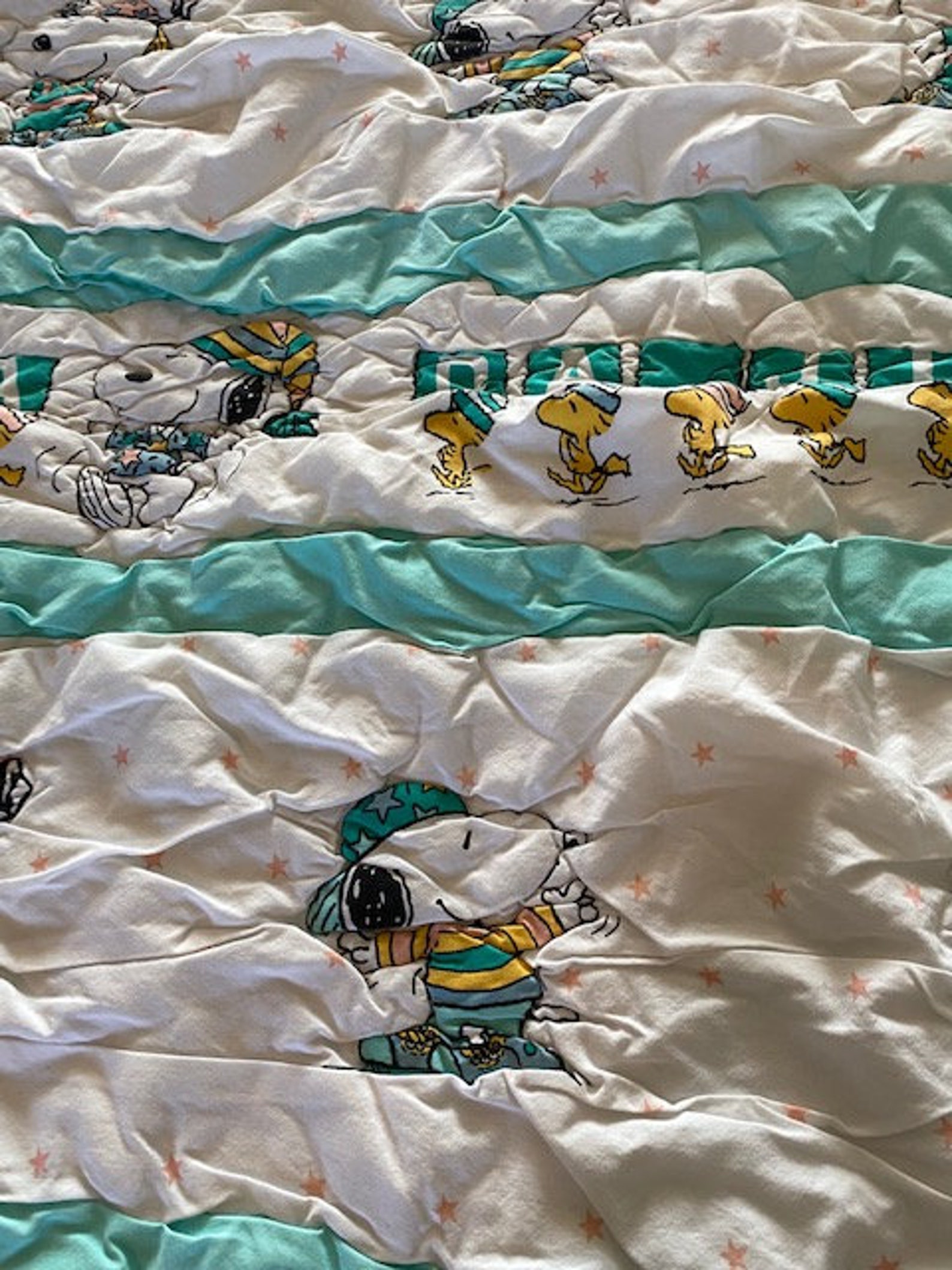 Vintage Peanuts Snoopy Baby Blanket Rare Etsy