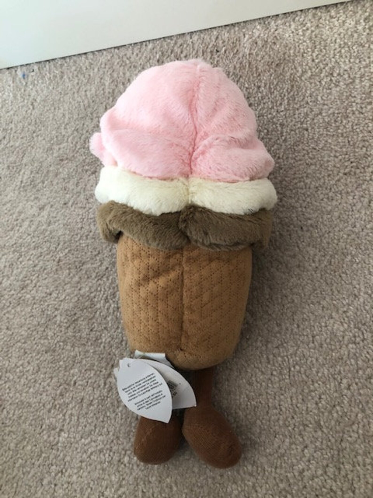 Jellycat Neapolitan Ice Cream Cone Plush Toy Etsy