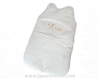 Personalized baby sleeping bag, fleece sleeping bag, warm and soft double-layered gauze sleeping bag