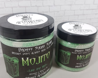 Mojito -Lime Mint Sugar Scrub - Body Scrub- Foot Scrub- Organic Sugar Scrub - Natural Scrub - Vegan - Exfoliating - Badass Scrub
