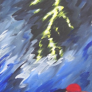 Gewitter, original Gemälde auf Leinwand, 30x40cm Bild 1