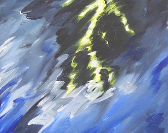 Orage, peintures originales sur toile, 30 x 40 cm