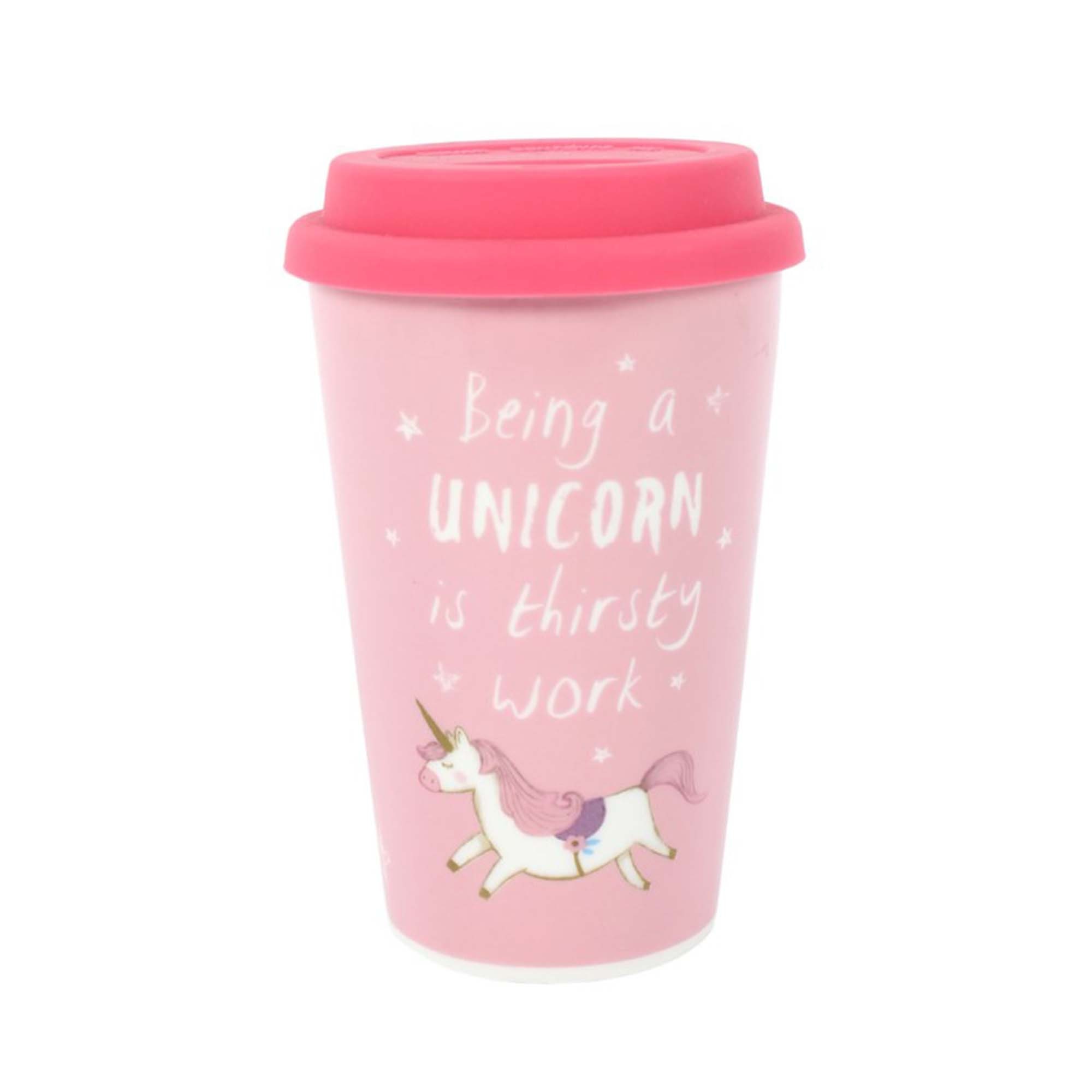 unicorn coffee travel mug