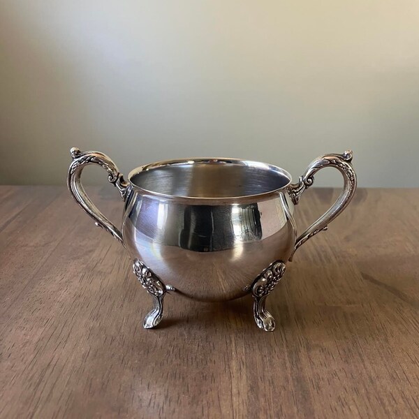 Antique Leonard Silverplate Footed Sugar Bowl