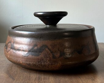 Diana Worthy Crich Pottery 6 Inch Storage Jar Pot With Cork Lid