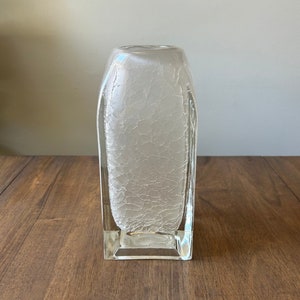 Sven Palmqvist for Orrefors Sweden Encased Crackle Glass Vase