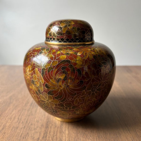 Antique Chinese Cloisonné Ginger Jar