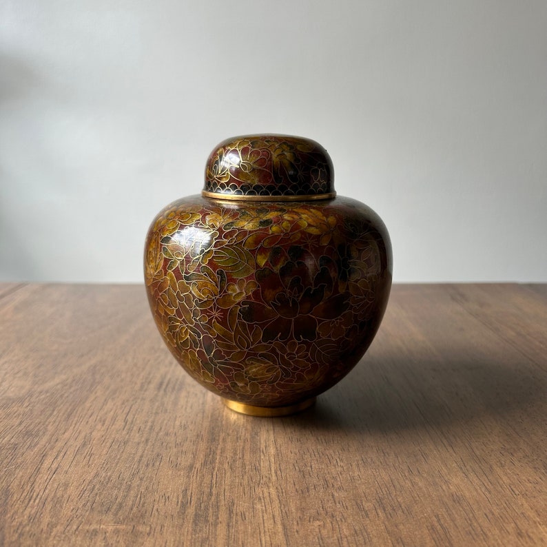 Antique Chinese Cloisonné Ginger Jar image 2