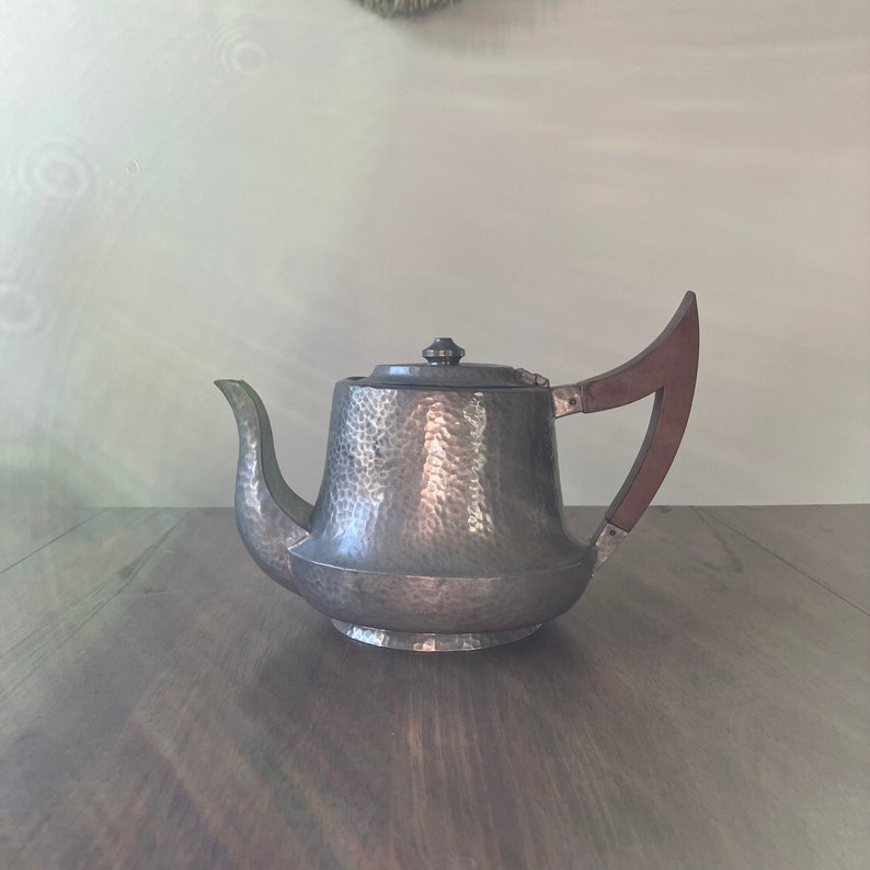 Antique British Lion Pewter Coffee or Tea Pot Etsy