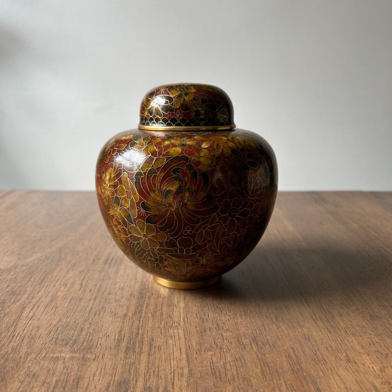 Antique Chinese Cloisonné Ginger Jar image 7