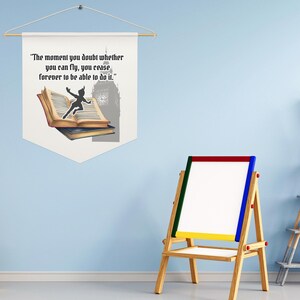 Peter Pan Quote Pennant Banner: Literary Quote Wall Art - Peter Pan Gift