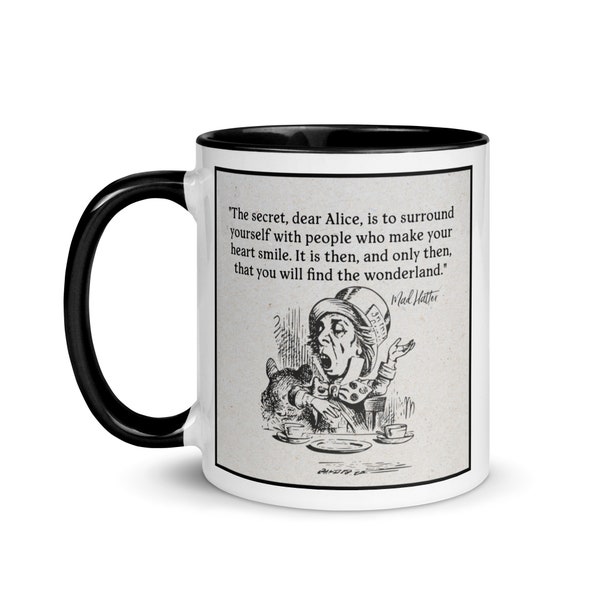 Mad Hatter Mug - Alice in Wonderland Coffee Cup -  Ceramic Mug  Alice in Wonderland Gift