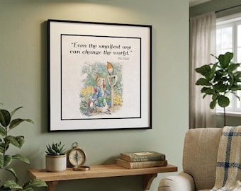 Peter Rabbit Quote Print - Beatrix Potter Wall Art