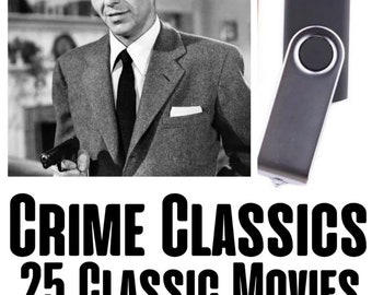 Crime Classics  - 25 Classic Movies -  USB Flash Drive