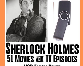 Sherlock Holmes 51 Movies and TV Episodes - USB Flash Drive