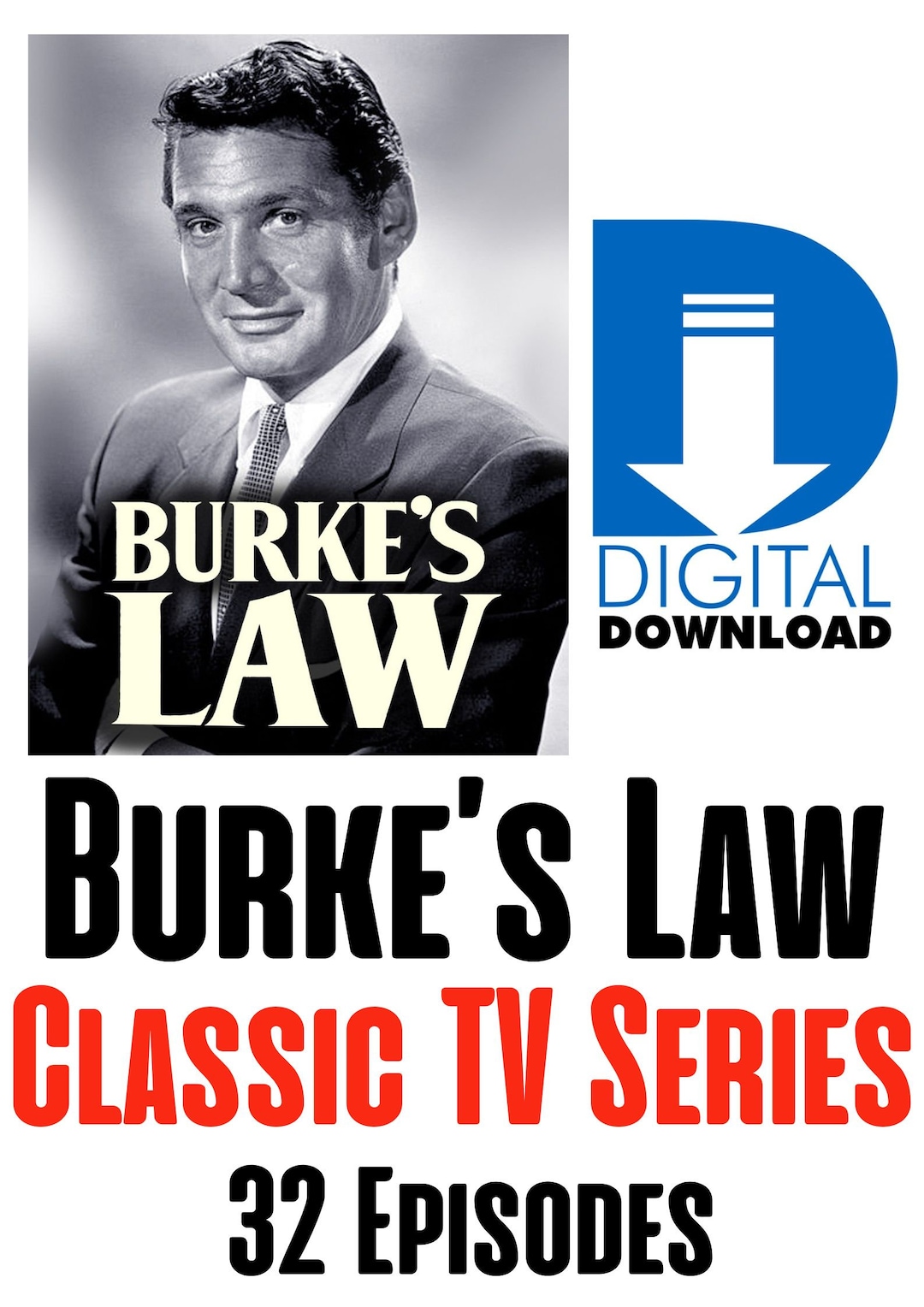 Burke's Law Sea 1 1963 TV Series 32 Episodes Digital Download Etsy