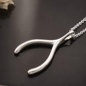Ring Holder Necklace • Wishbone Pendant • Wedding Ring Holder