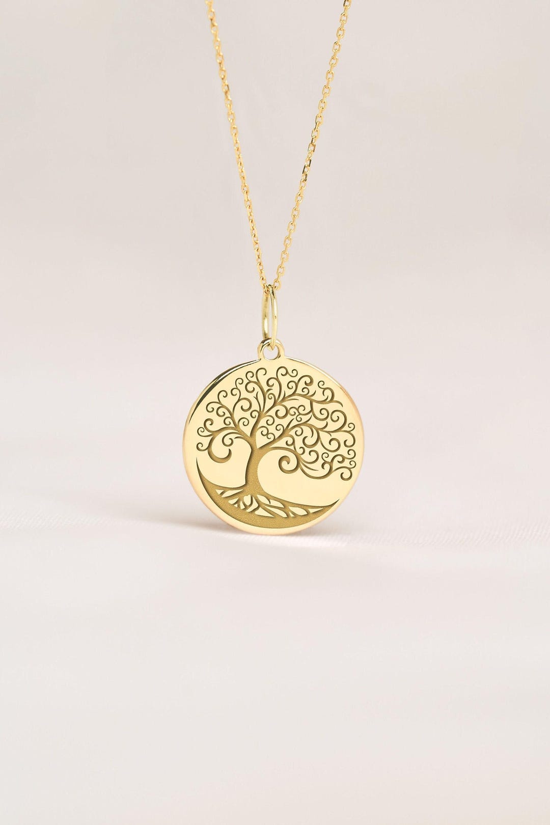14k Gold Tree of Life Necklace • Personalized Pendant - Etsy