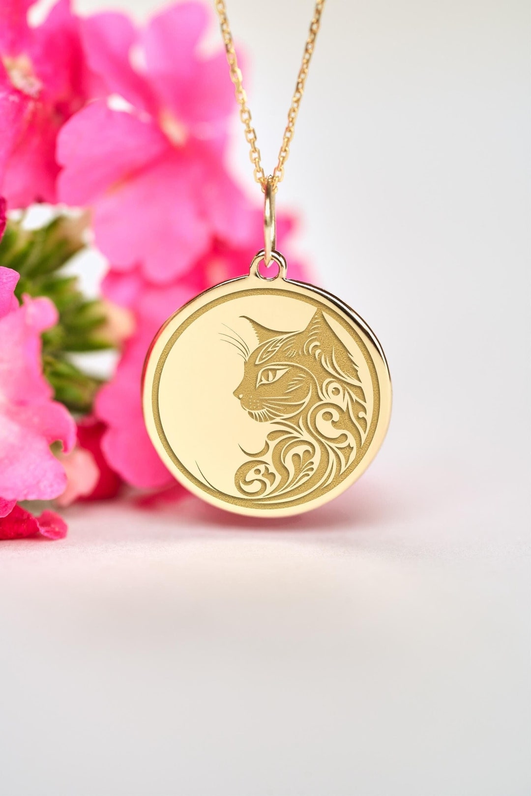 Santa's Cat Necklace - Premium Surgical Steel & Gold Finish