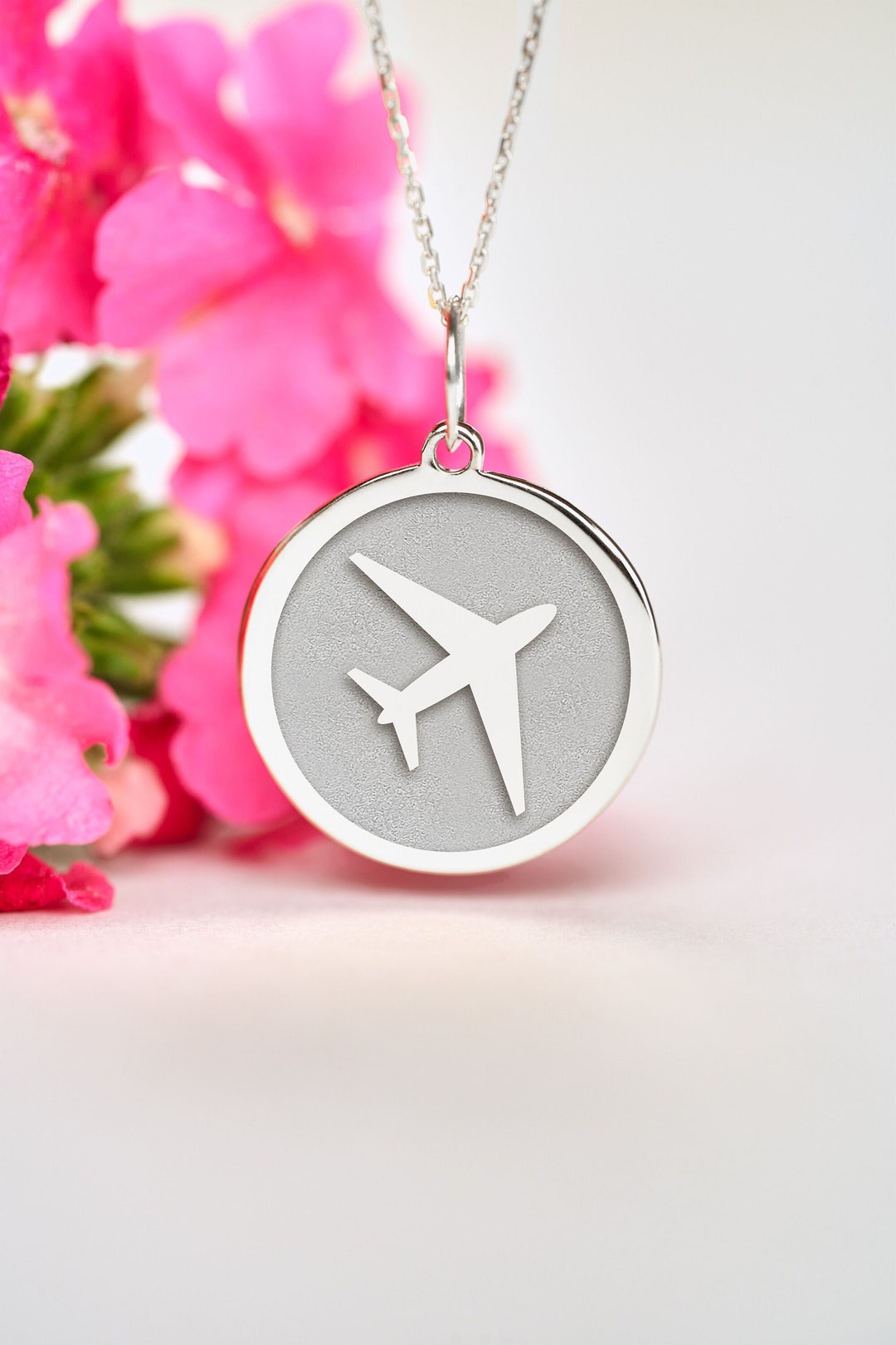 Sterling silver airplane necklace Clearance
