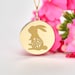 14k Solid Gold Rabbit Necklace • Personalized Animal Pendant • Dainty ...