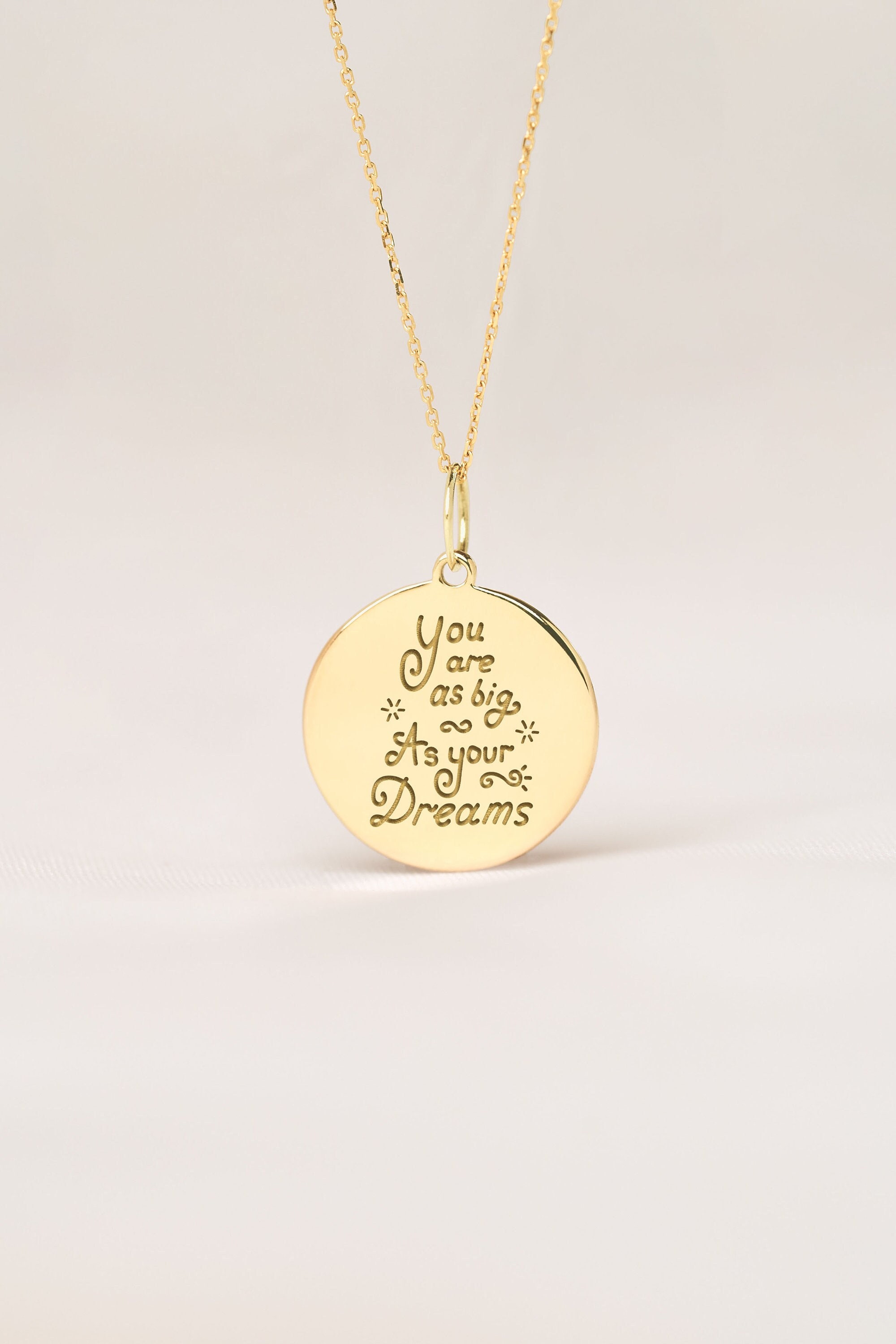 Bastardes Luggage Tag Quote Necklace 14kt Gold Vermeil