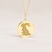 14k Solid Gold Rabbit Necklace • Personalized Animal Pendant • Dainty ...
