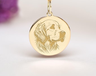 Golden Retriever Necklace • Personalized Dog Memorial Jewelry • Pet Lover Gift Idea