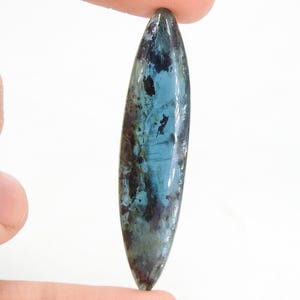 Kyanit Glatte Fancy Form Cabochon 51X12X5 MM Ca. Handgemachte Edelstein-lose Stein für die Herstellung von Schmuck ein einer Art 100%natürlichen C-09