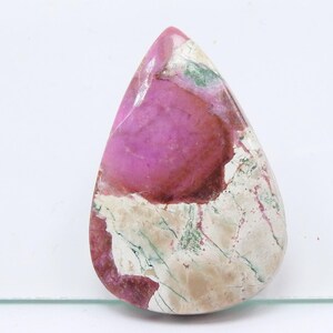 Cabochon de calcite de cobalt de qualité supérieure, poire rose, pierre faite main, pierre précieuse en vrac pour la fabrication de bijoux uniques en leur genre, 100% naturel C-29