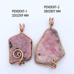 Ruby Natural Crystal Rough-Wire Wrapping Copper Pendent-Minerals-Loose Raw Stone-Gift For Her-Fashionable Jewelry-One Of A Kind