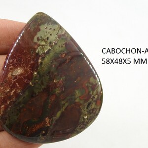 Cabochon lisse fantaisie en jaspe Cherry Creek/Pierres non serties faites à la main/pour la fabrication de bijoux/Pièce unique en son genre 100 % naturel/C-114