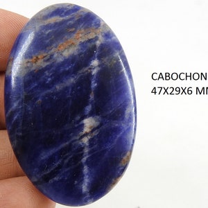 Cabochon de forme ovale lisse en sodalite/pierre précieuse faite main/pierre de guérison/pour la fabrication de bijoux/pendentif/pièce unique en son genre/100 % naturel/C-21